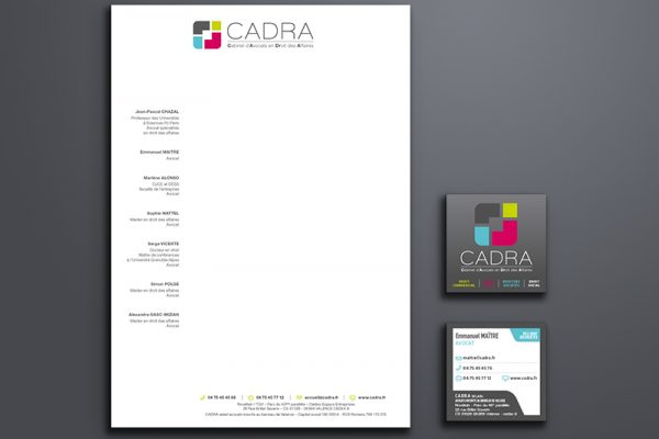 création papèterie, Cadra | Travail Associé Agence Communication Lyon et Valence