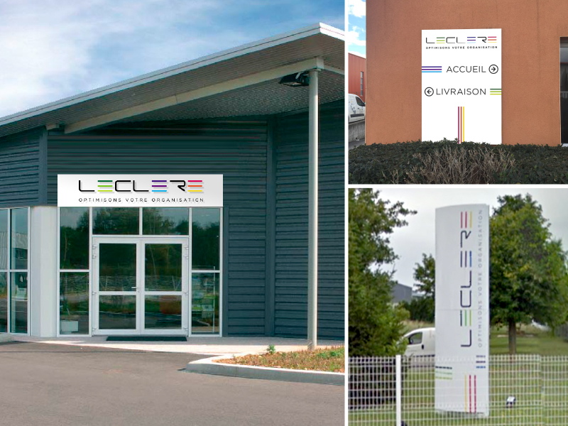 marquage enseigne, Leclere | Travail Associé Agence Communication Lyon et Valence